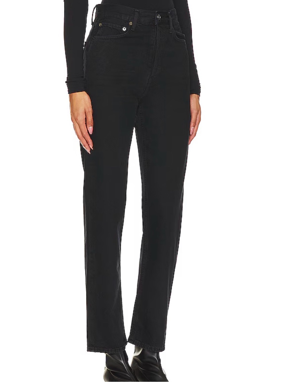Agolde 90s Pinch Waist High Rise Straight Jeans in Crushed
